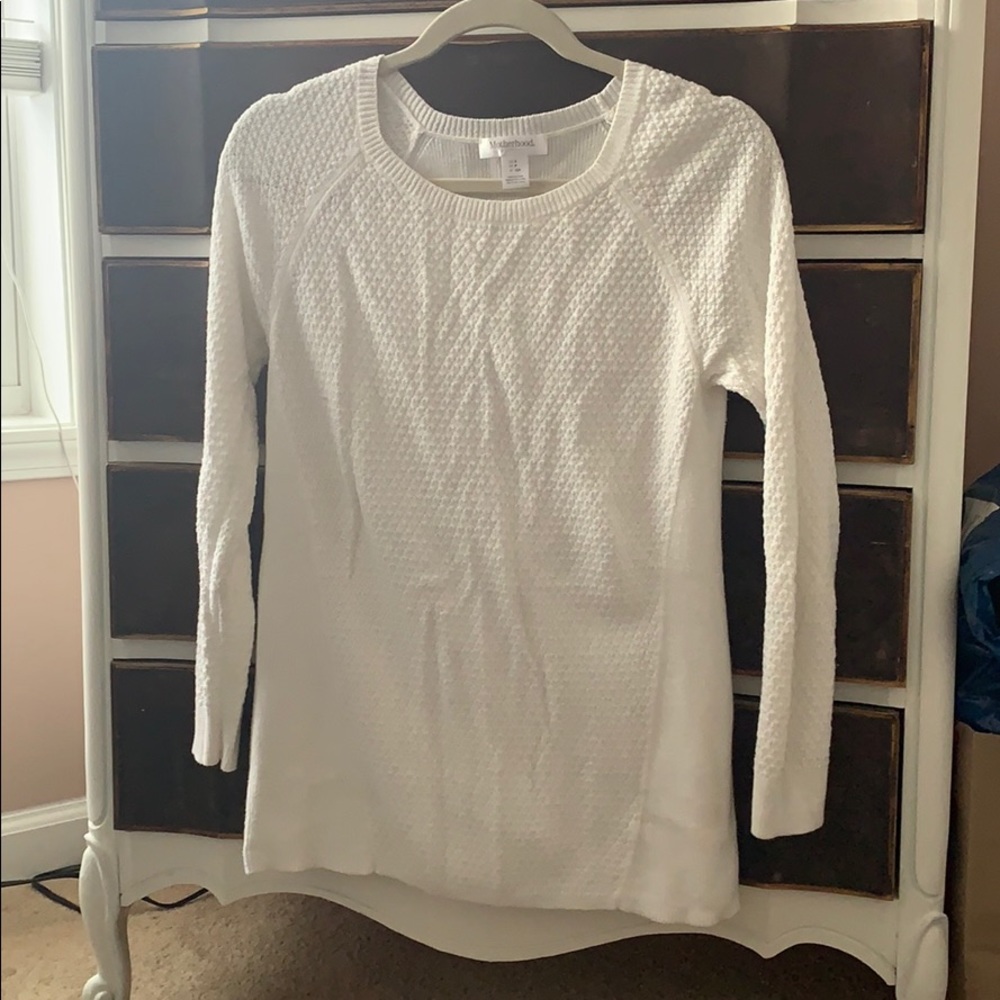 Motherhood maternity sweater - white